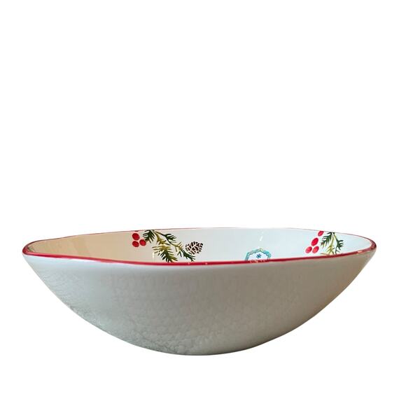 PAPART SERAMIK Red Cardinal Serving Bowl 12in Handcrafted in Turkey NEW - Picture 12 of 13